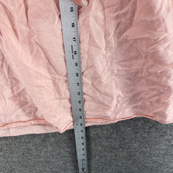 Time And Tru Shirt Women 3XL Pink Button Up Collared Sleeveless Wide Strap - Picture 6 of 7